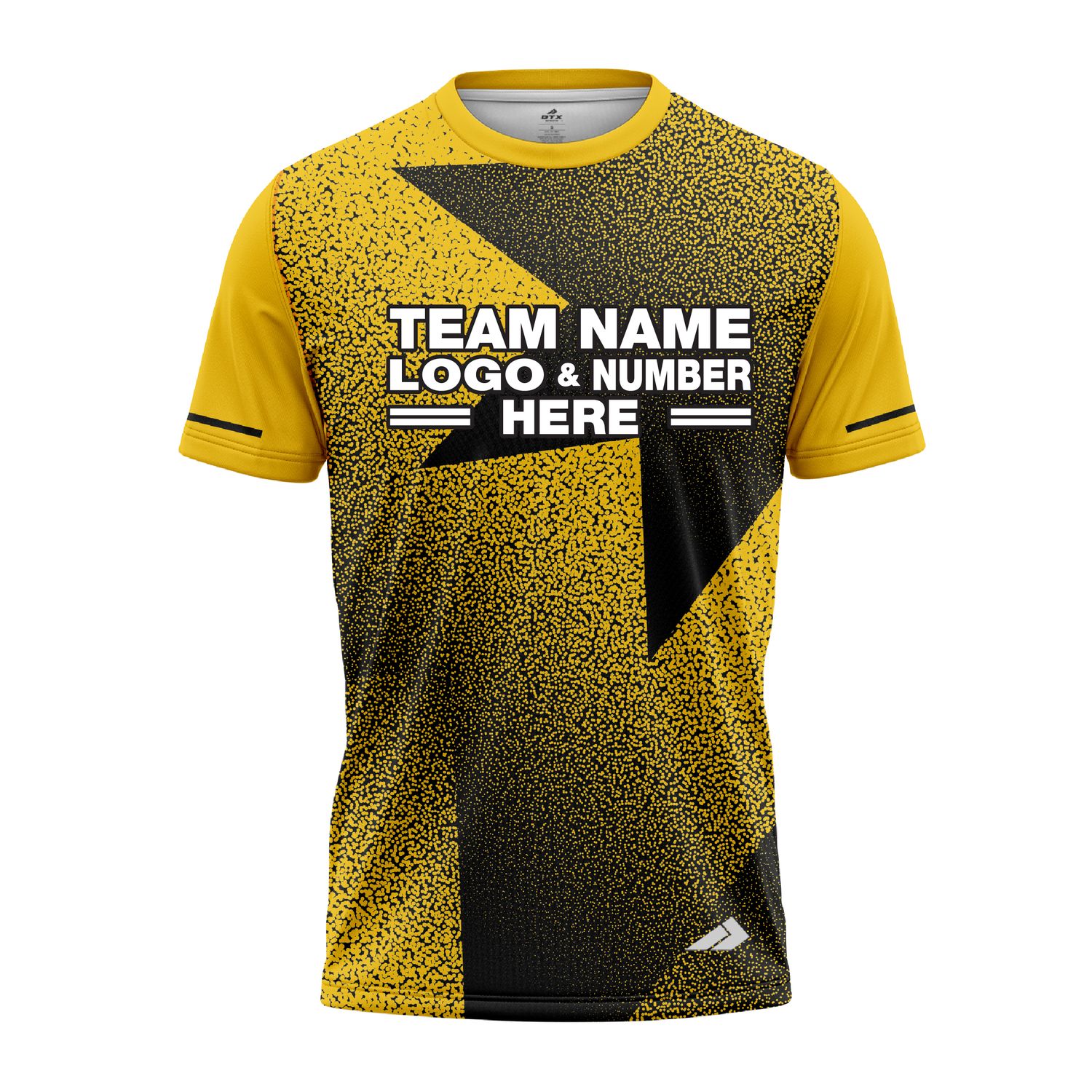 Custom Fully Sublimated Star Pattern Yellow Performance Jersey 2882