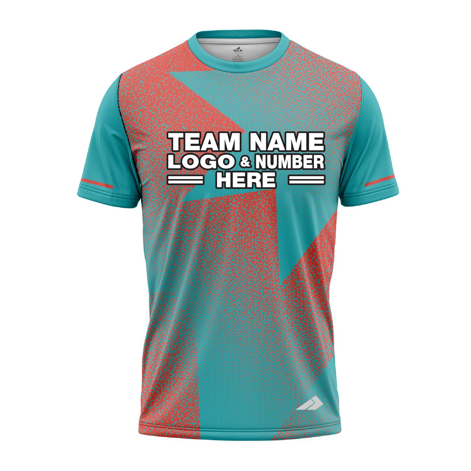 Custom Fully Sublimated Star Pattern Teal Pink Performance Jersey 2889