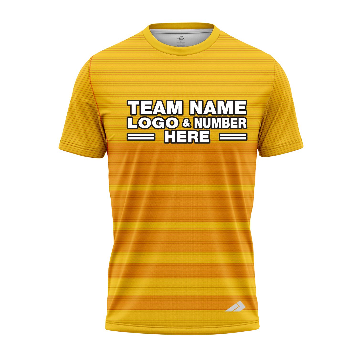 Custom Fully Sublimated Horizontal Stripes Pattern Yellow Performance Jersey 2966