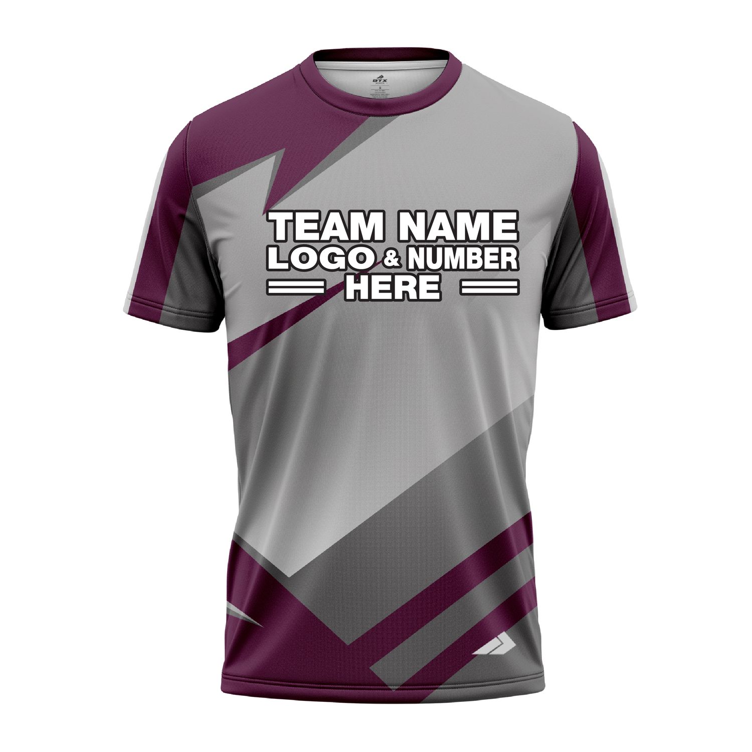 Custom Fully Sublimated Modern Pattern Violet Gray Performance Jersey 3036