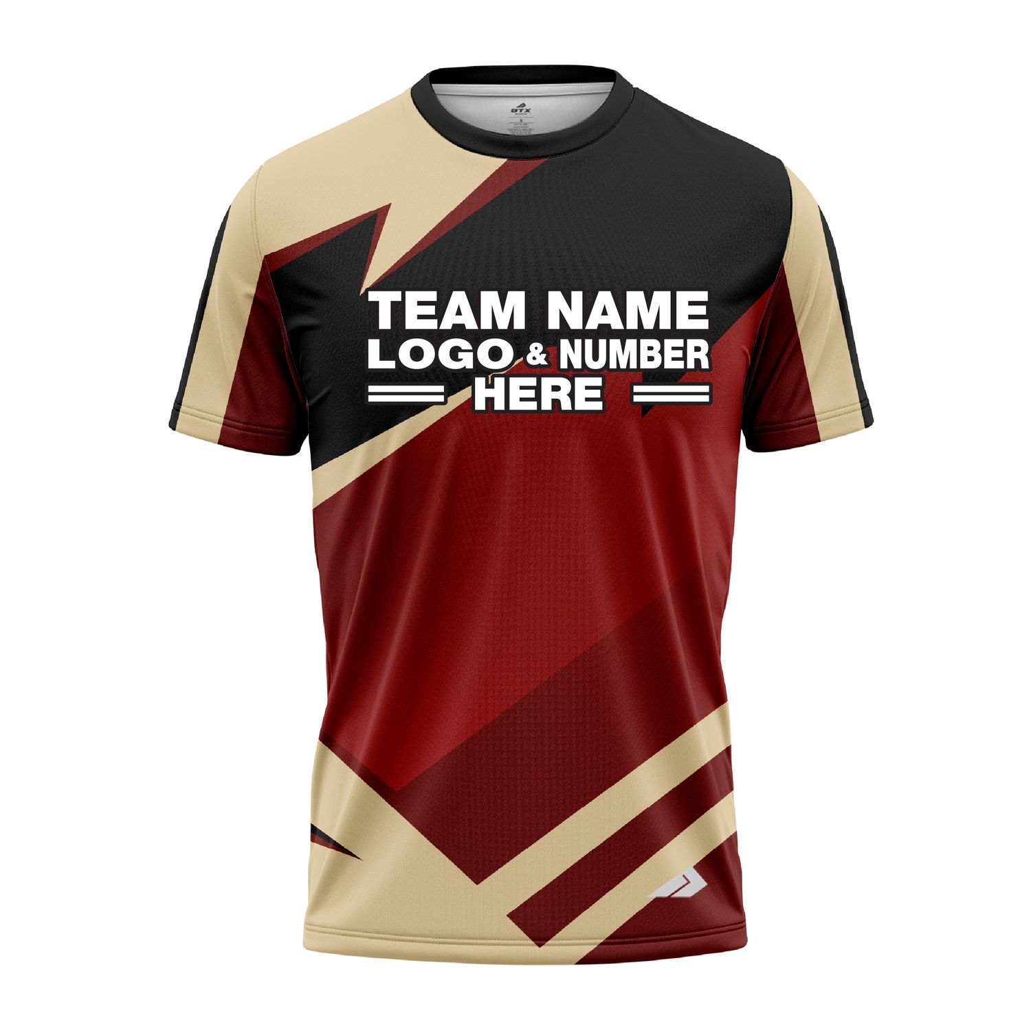 Custom Fully Sublimated Modern Pattern Vintage Red Performance Jersey 3043