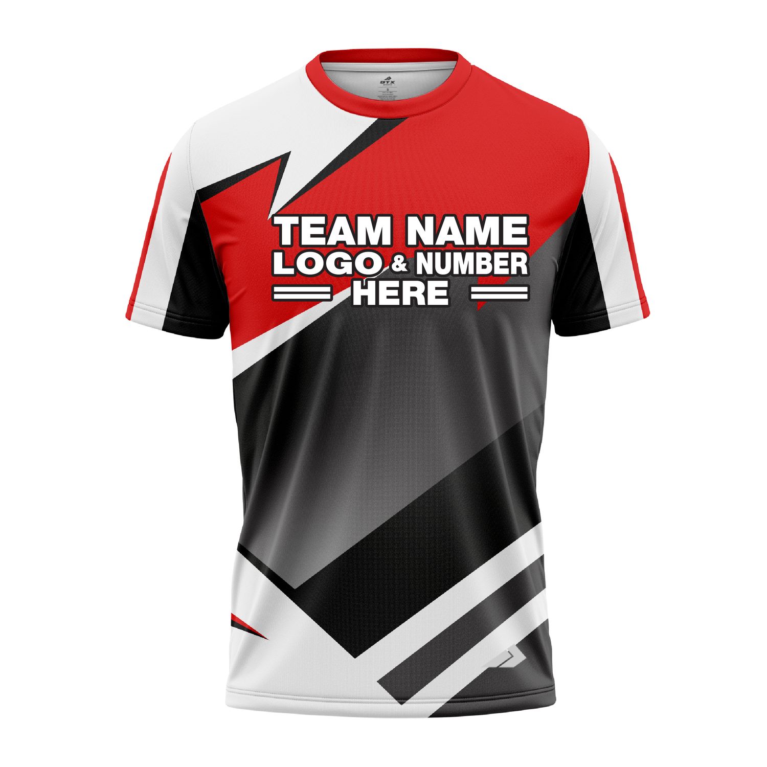 Custom Fully Sublimated Modern Pattern Red Black Gray Performance Jersey 3029