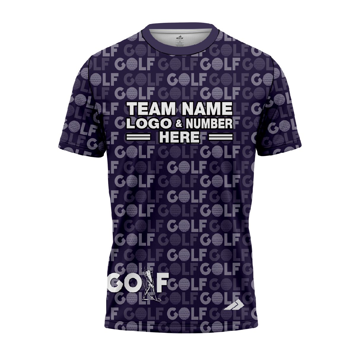Custom Fully Sublimated Vibrant Golf Pattern Purple Performance Jersey 3057
