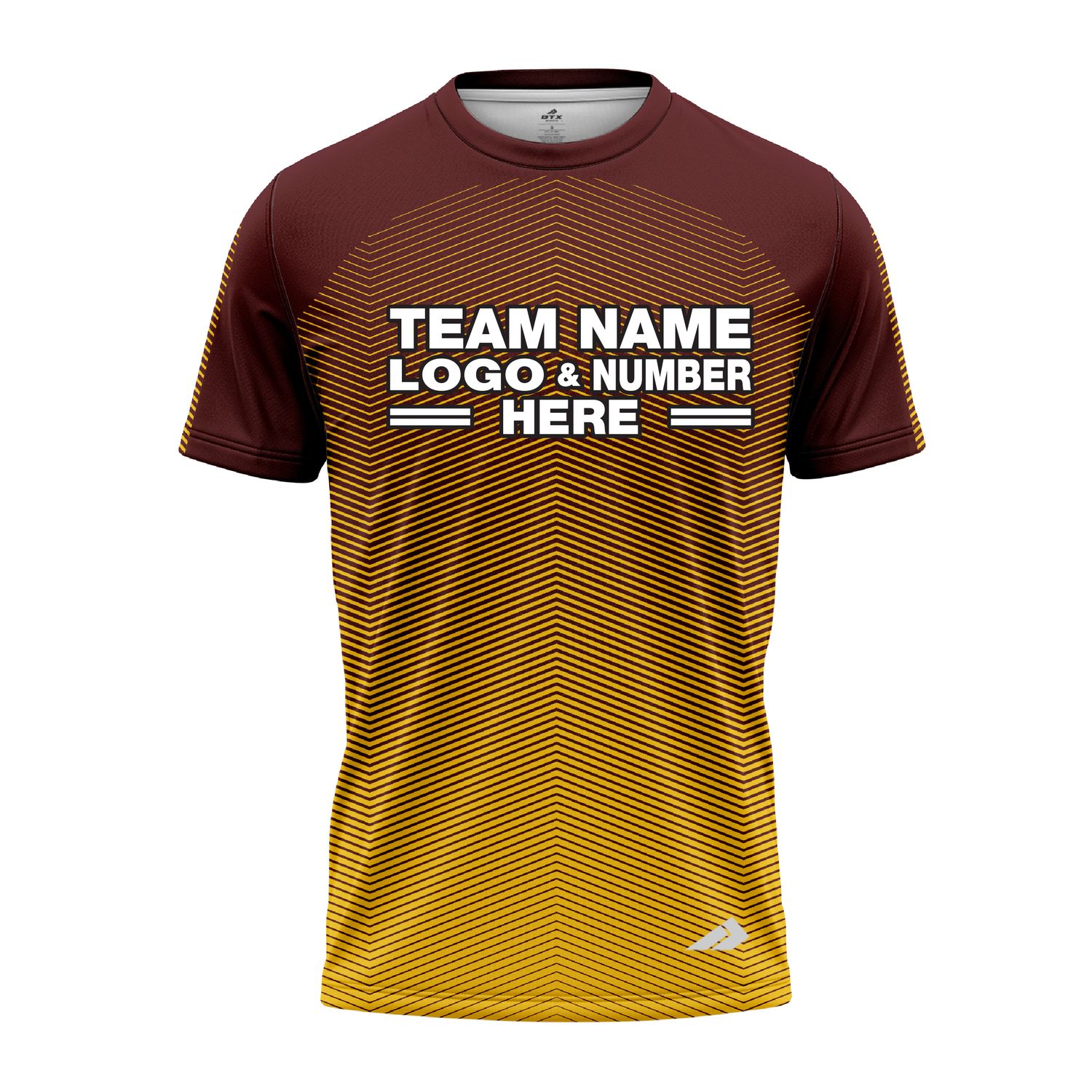 Custom Fully Sublimated Gradient Pattern Orange Performance Jersey 3106