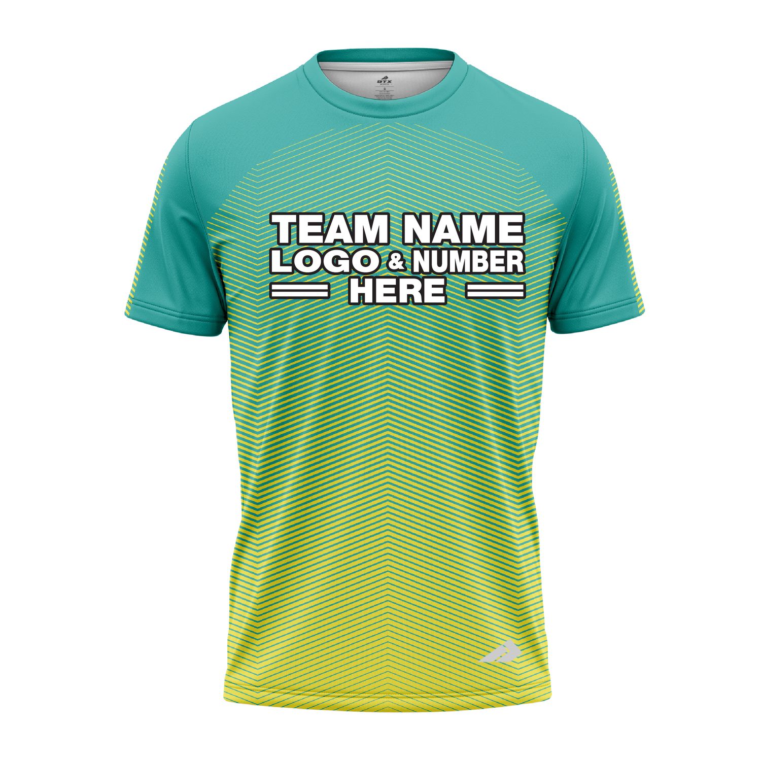 Custom Fully Sublimated Gradient Pattern Aqua Performance Jersey 3113