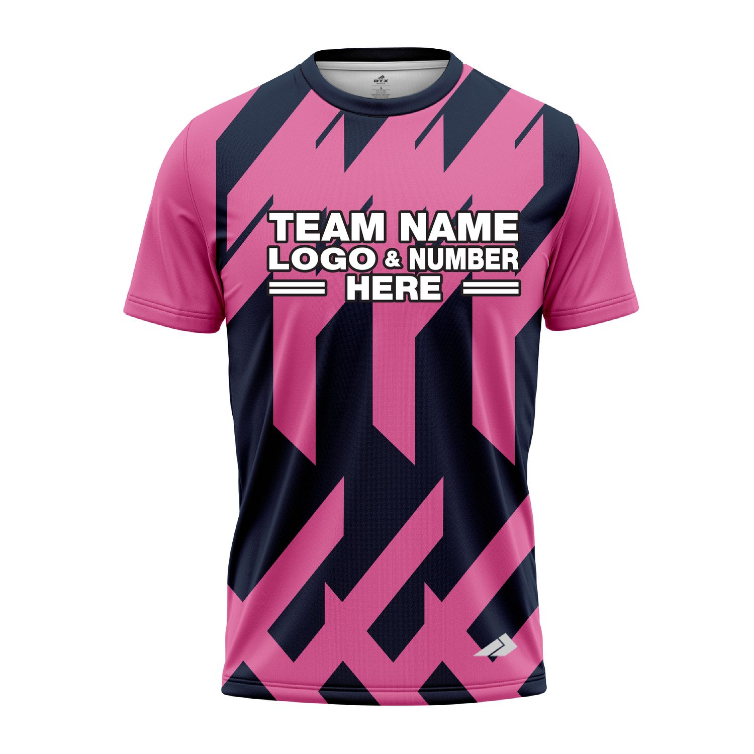 Custom Fully Sublimated Check Pattern Pink Blue Performance Jersey 3176