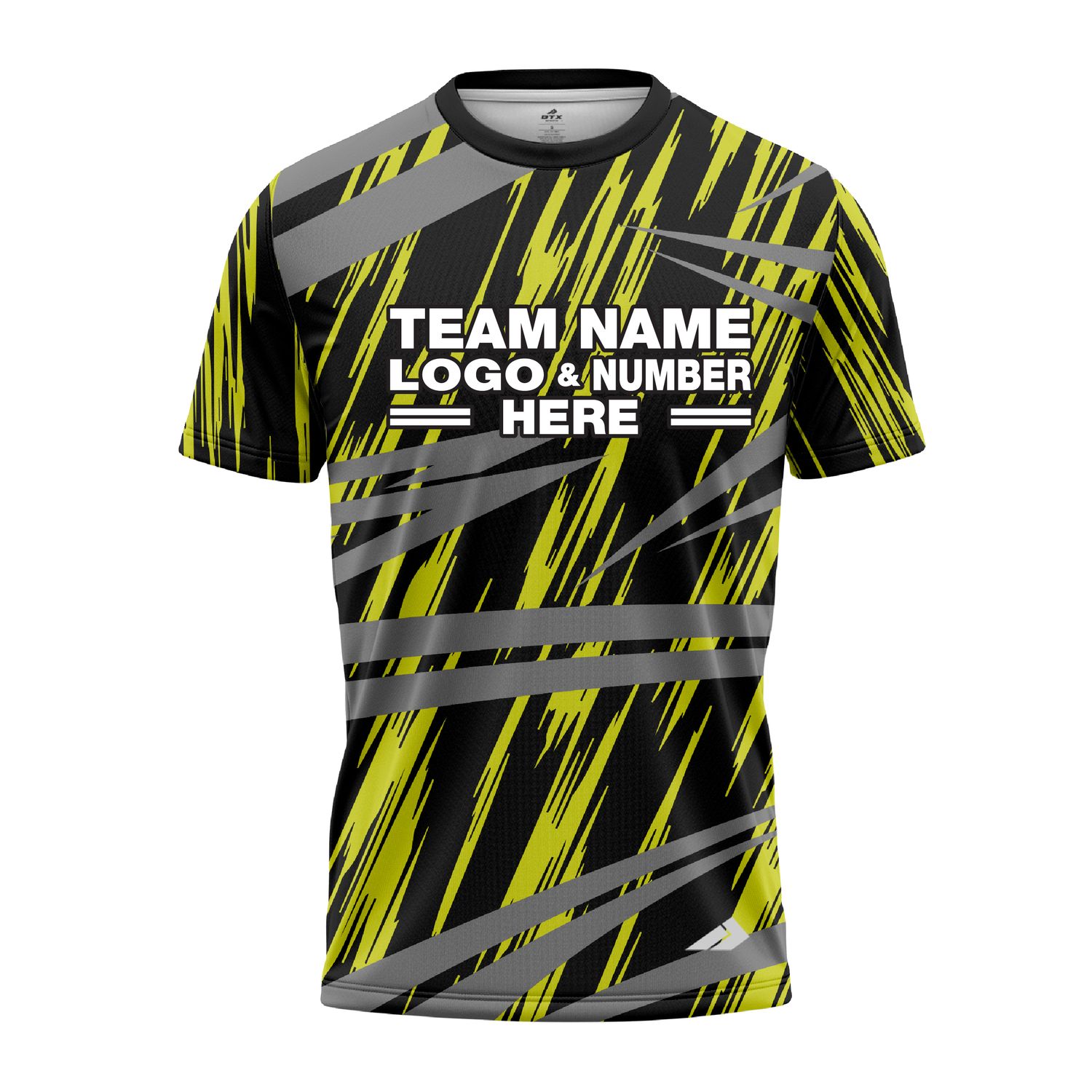 Custom Fully Sublimated Ripped Pattern Black Green Gray Performance Jersey 3204
