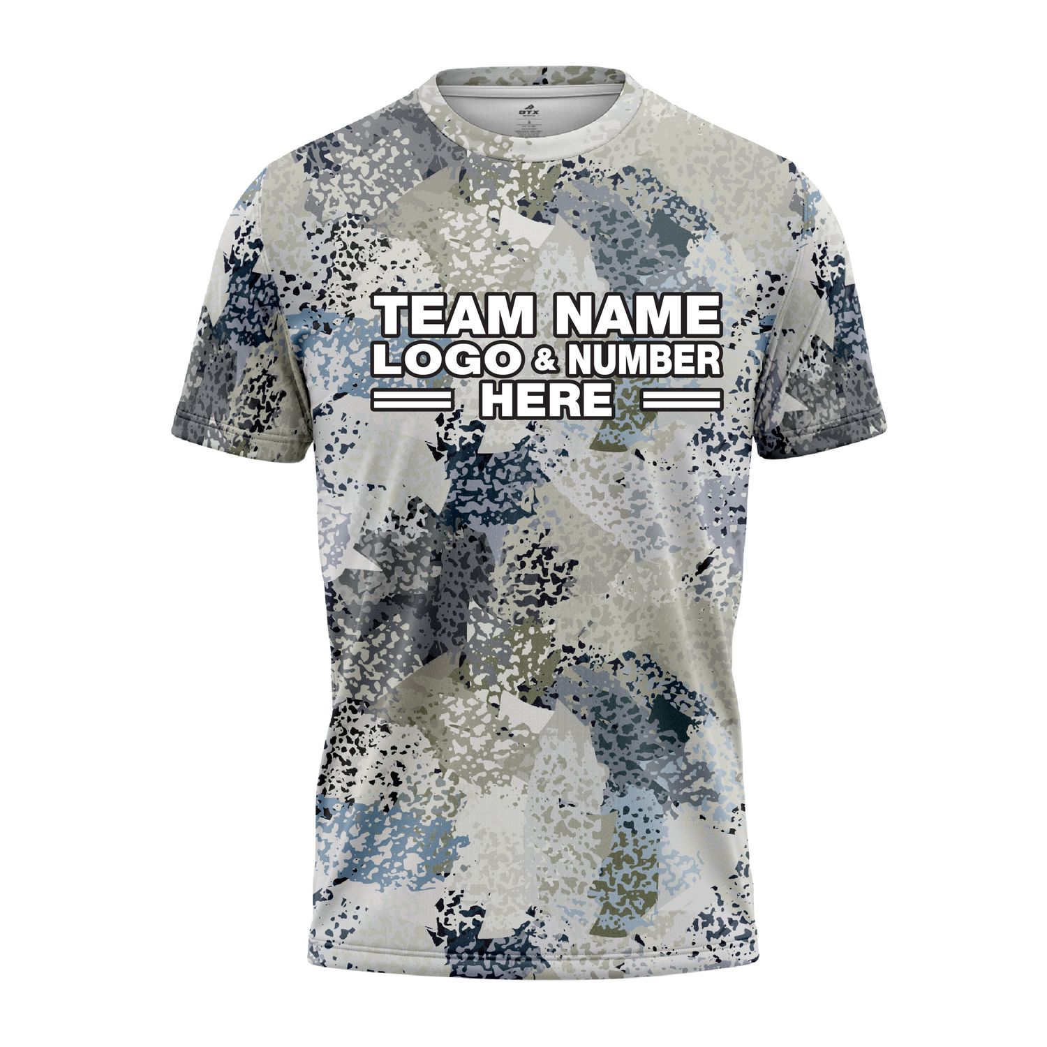 Custom Fully Sublimated Brushes Pattern Blue White Performance Jersey 3211
