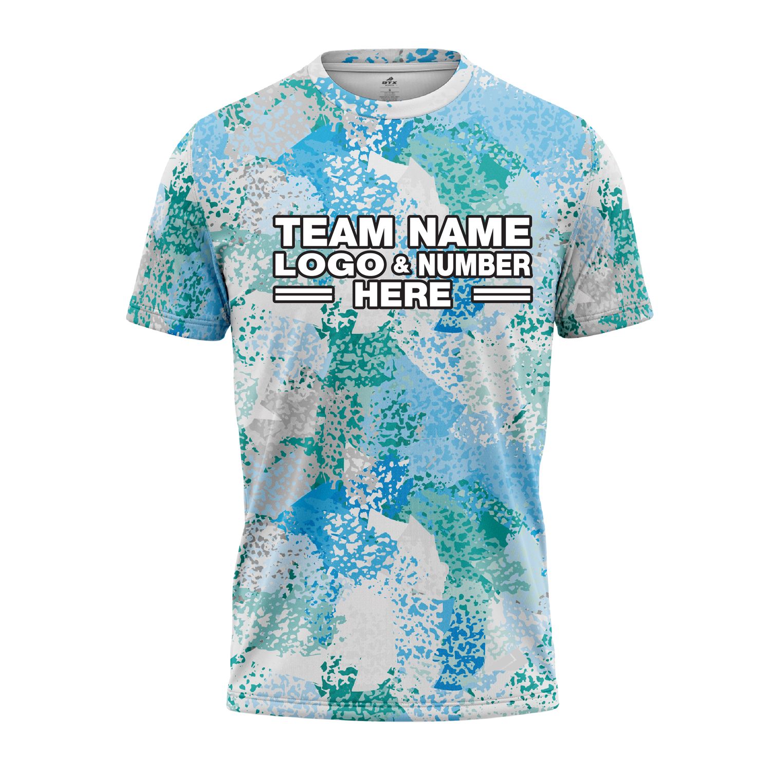 Custom Fully Sublimated Brushes Pattern SkyBlue White Performance Jersey 3218