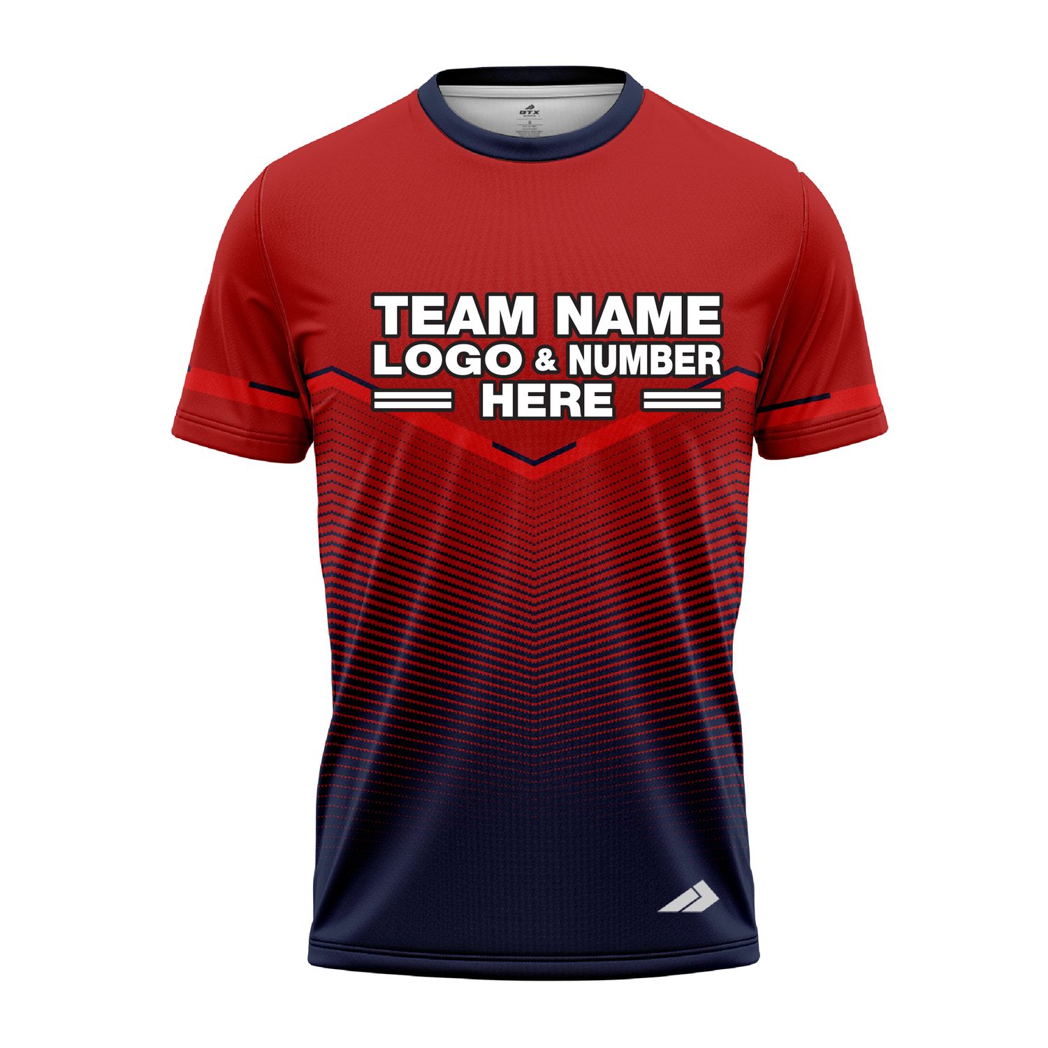 Custom Fully Sublimated Bold  Pattern Red Blue Performance Jersey 3295