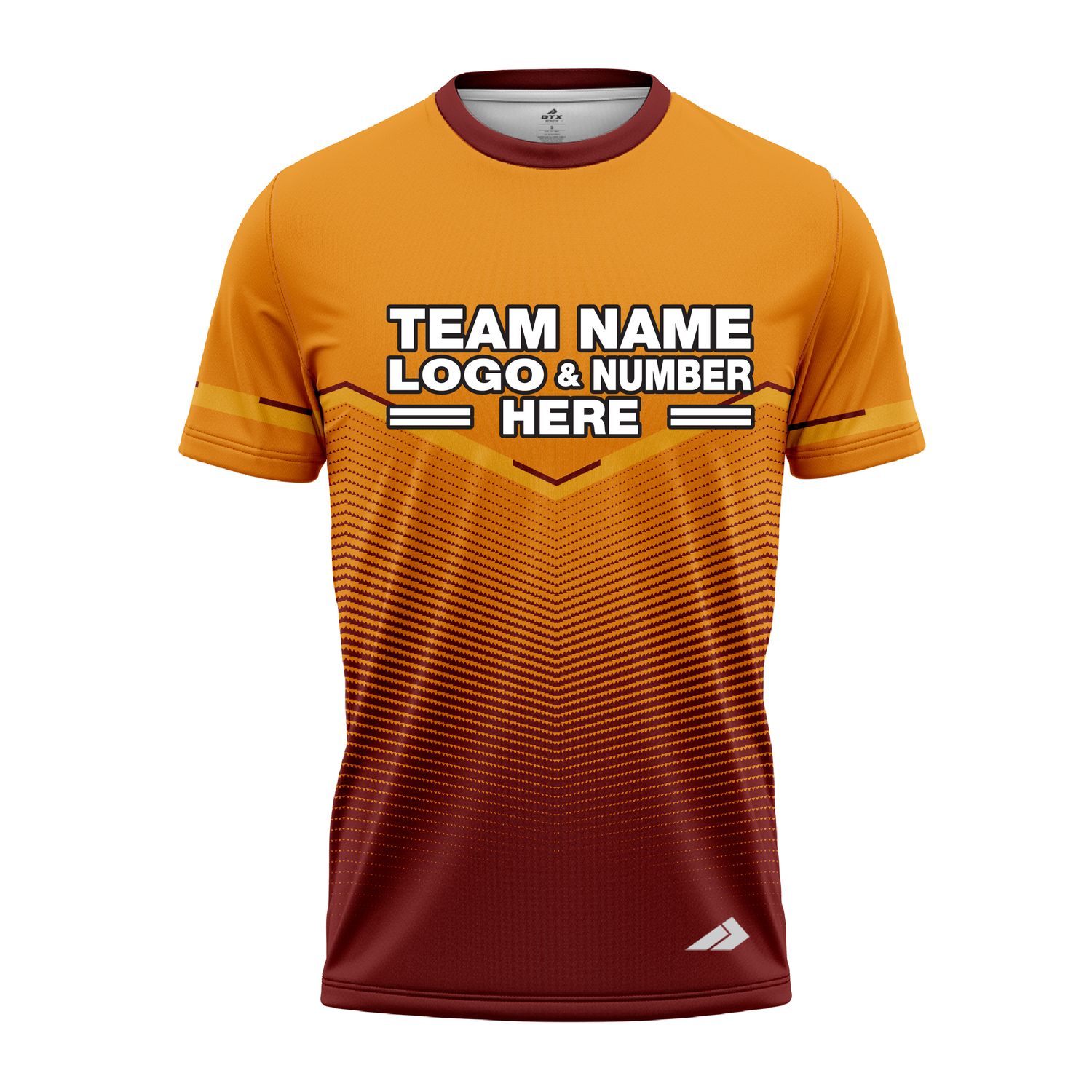 Custom Fully Sublimated Bold Pattern Orange Red Performance Jersey 3309