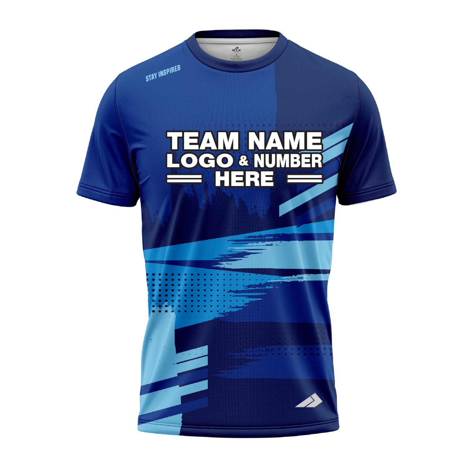 Custom Fully Sublimated Landscape Pattern Blues Performance Jersey 3365
