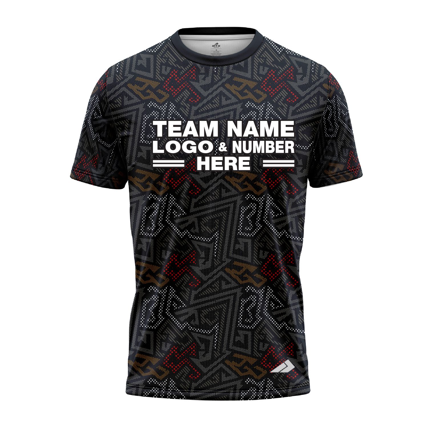 Custom Fully Sublimated Psychedelic Pattern Black Gray Performance Jersey 3386
