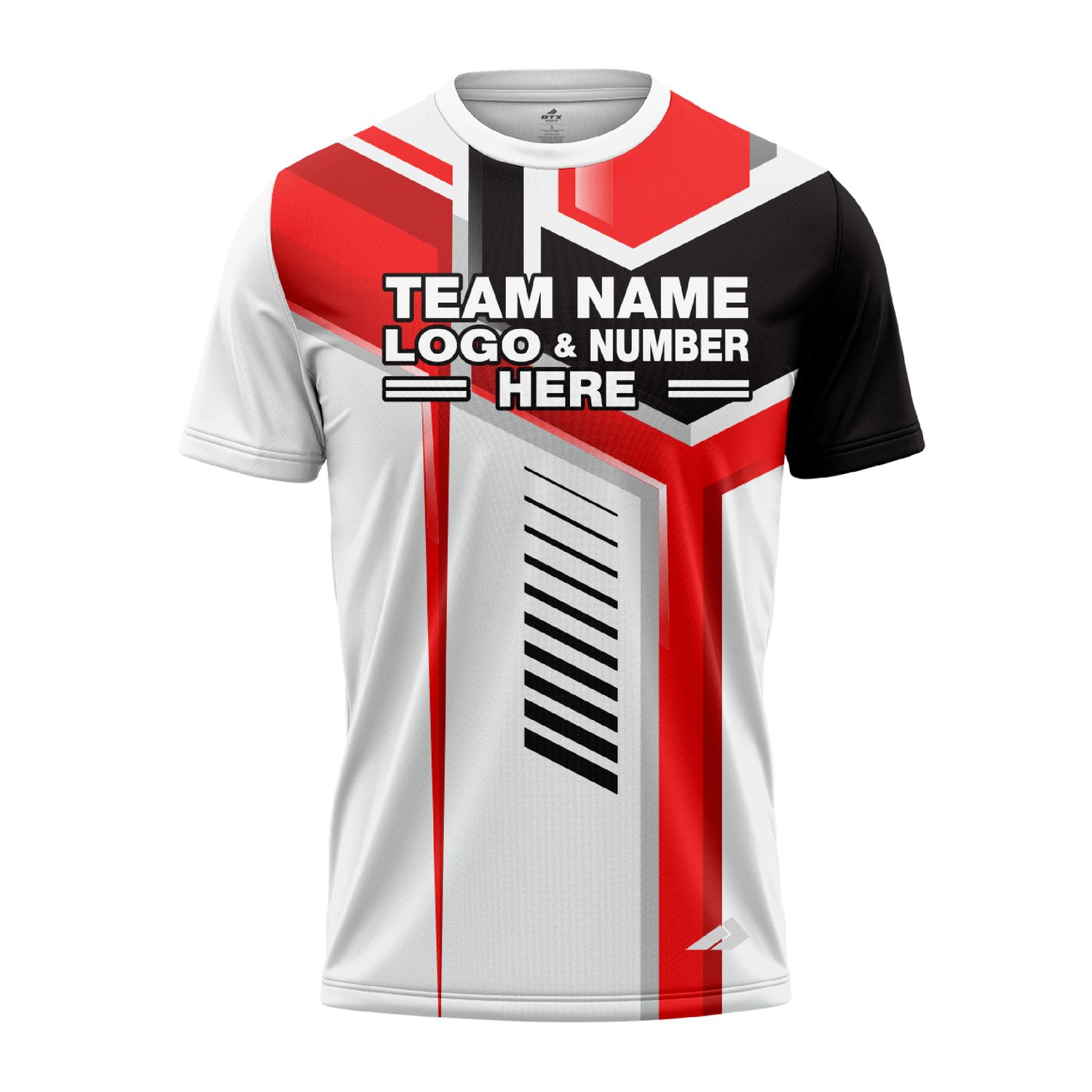 Custom Fully Sublimated Stylish Pool Ball Pattern Red White Black Performance Jersey 3519