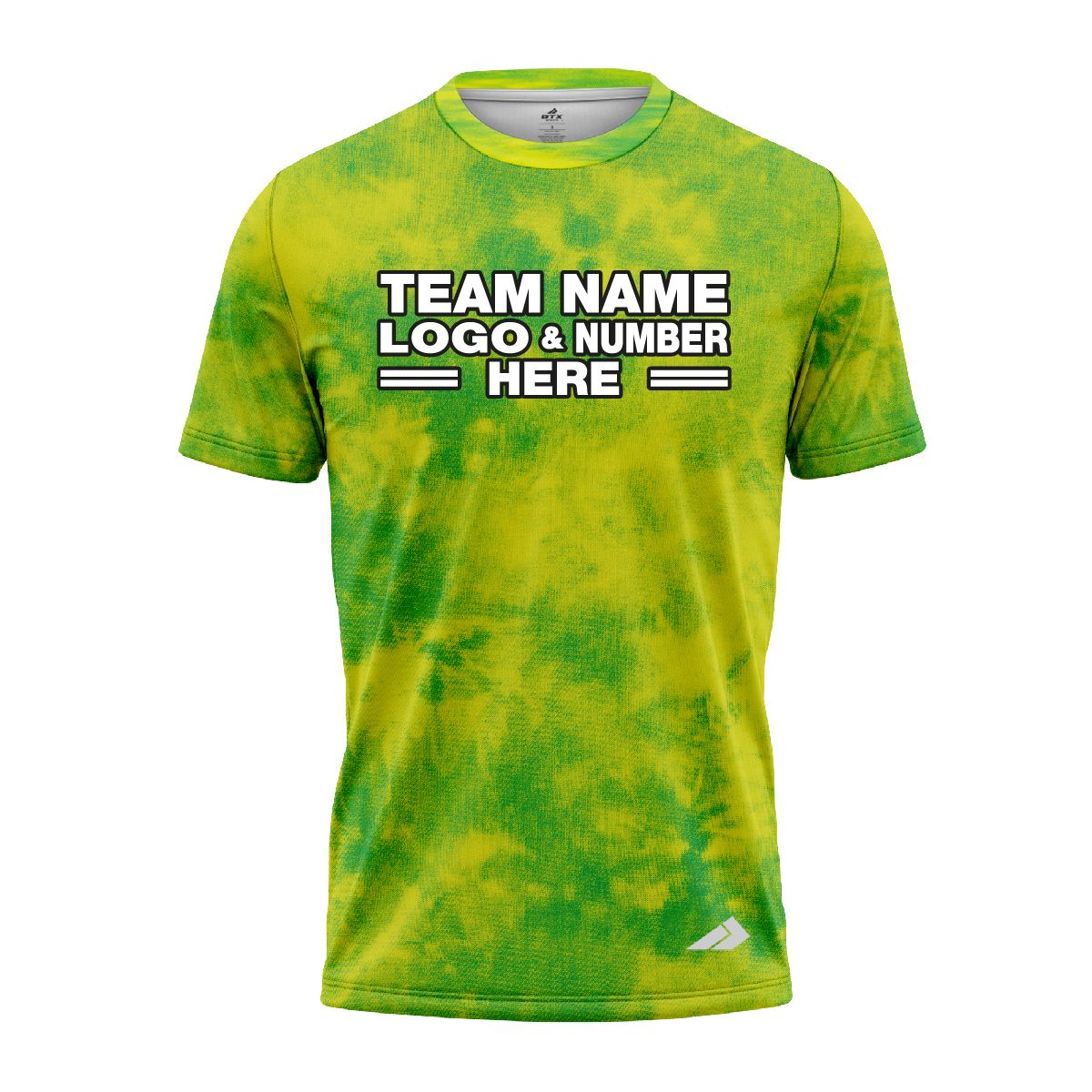 Custom Fully Sublimated Basic Tie Dye Pattern Green Performance Jersey 3743
