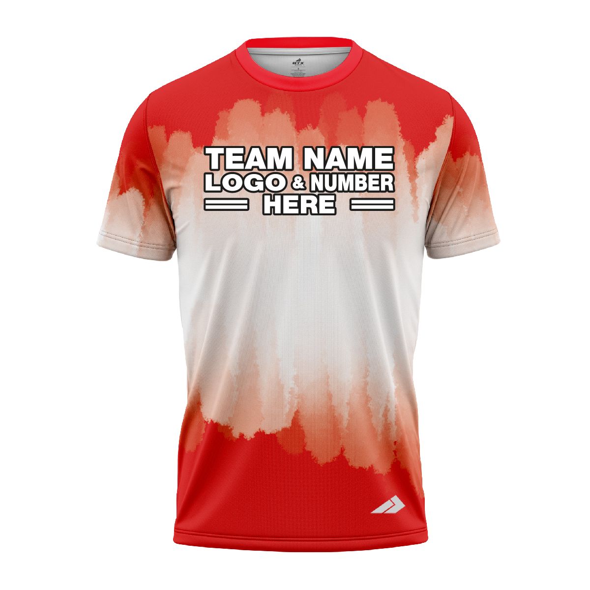 Custom Fully Sublimated Brushed Tie Dye Pattern Red White Performance Jersey 3764