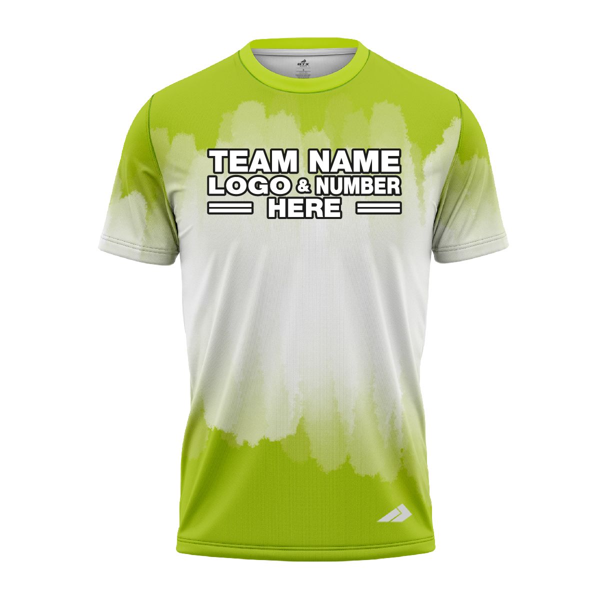 Custom Fully Sublimated Brushed Tie Dye Pattern Green White Performance Jersey 3778