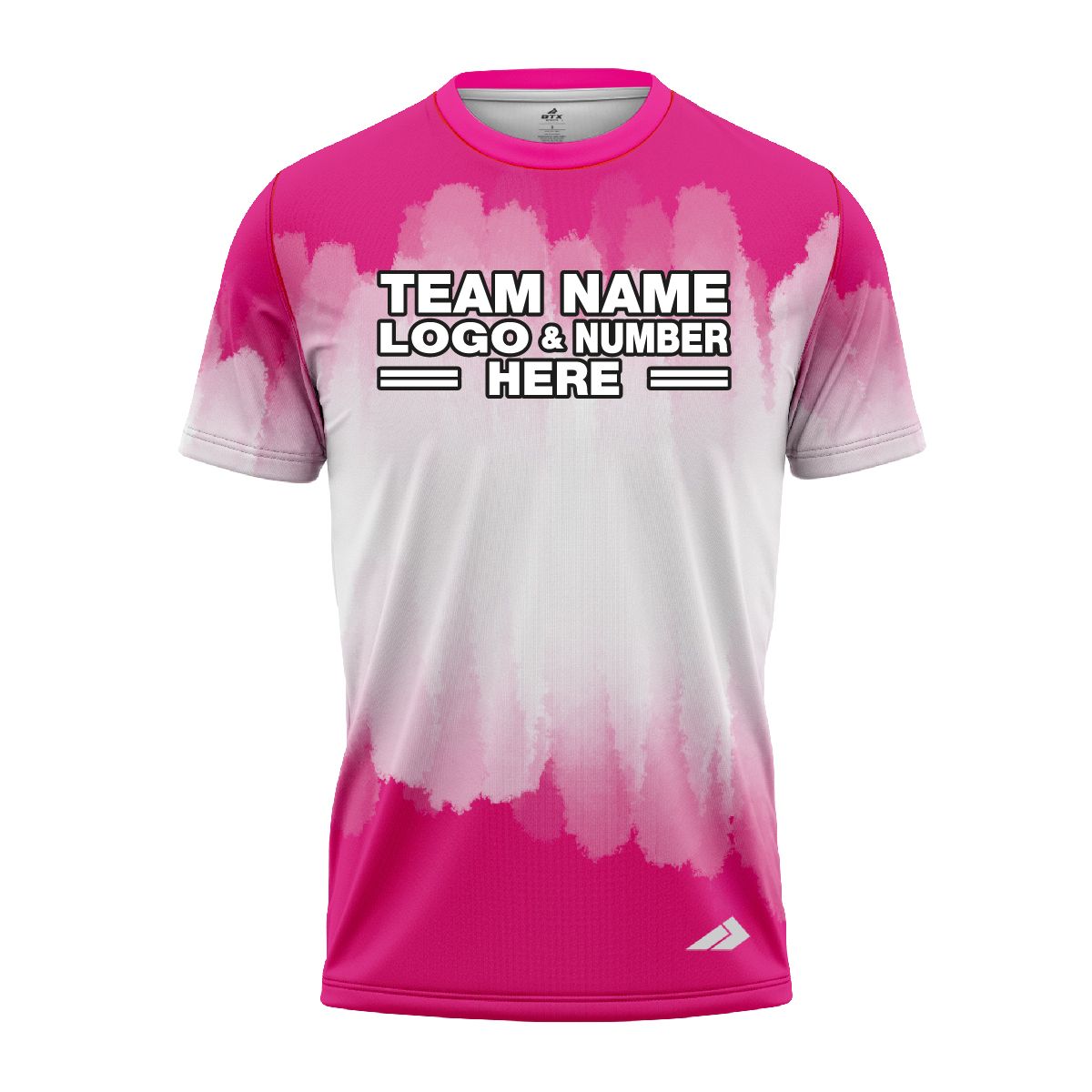 Custom Fully Sublimated Brushed Tie Dye Pattern Pink White Performance Jersey 3785