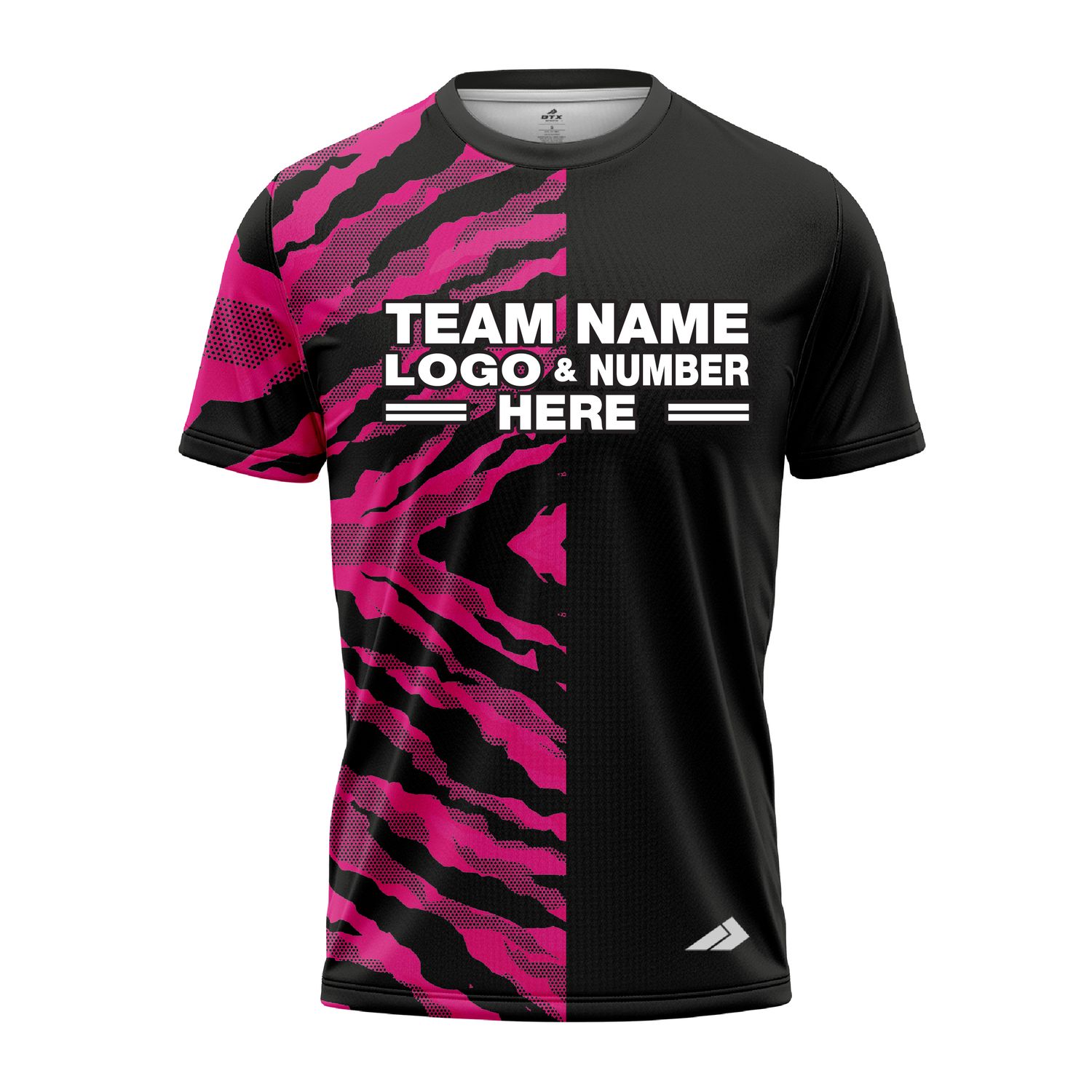 Custom Fully Sublimated Half Tie Dye Pattern Pink Performance Jersey 3918