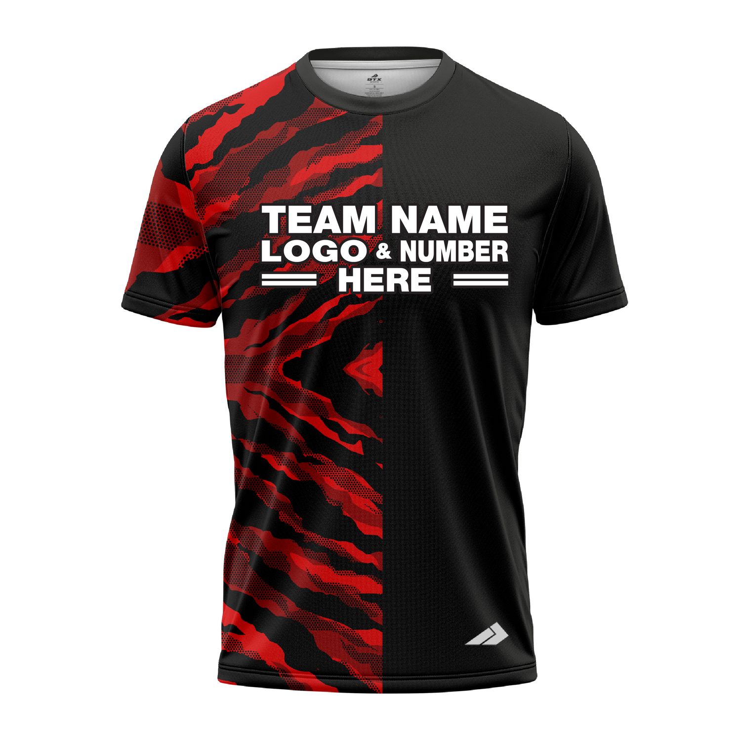Custom Fully Sublimated Half Tie Dye Pattern Red Performance Jersey 3925
