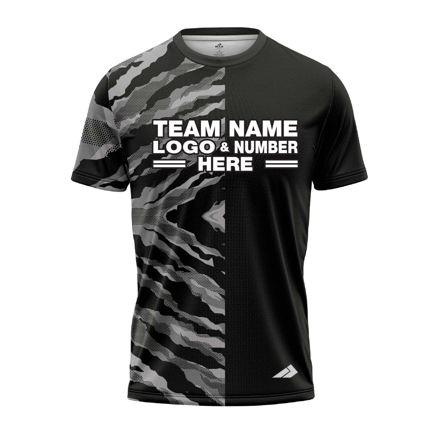 Custom Fully Sublimated Half Tie Dye Pattern Dark Performance Jersey 3932