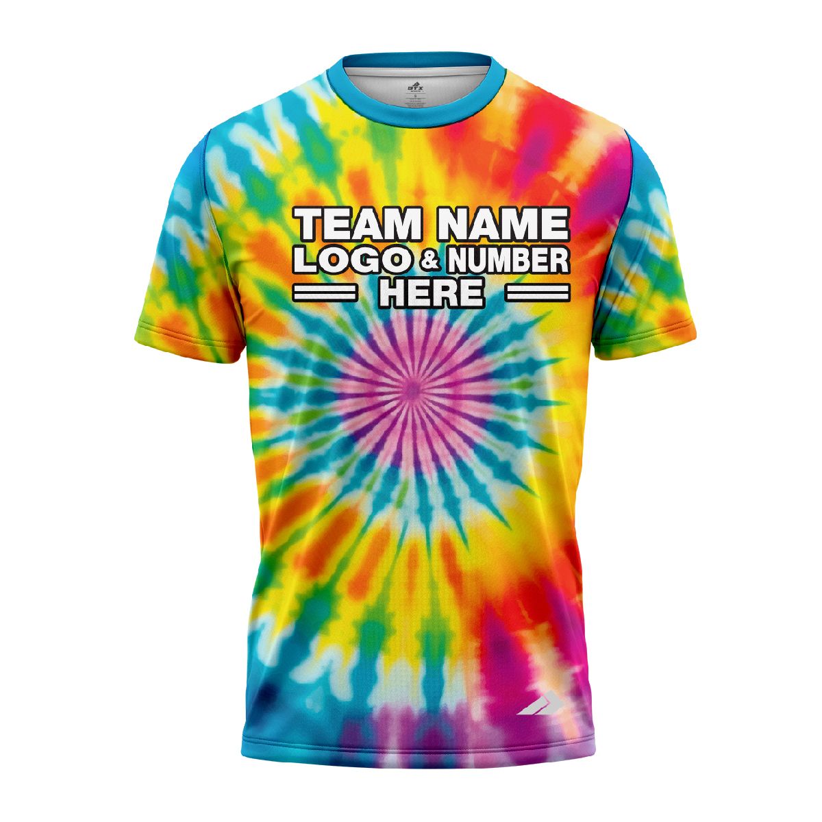 Custom Fully Sublimated Psychedelic Champions Tie Dye Pattern Multicolor Performance Jersey 3995