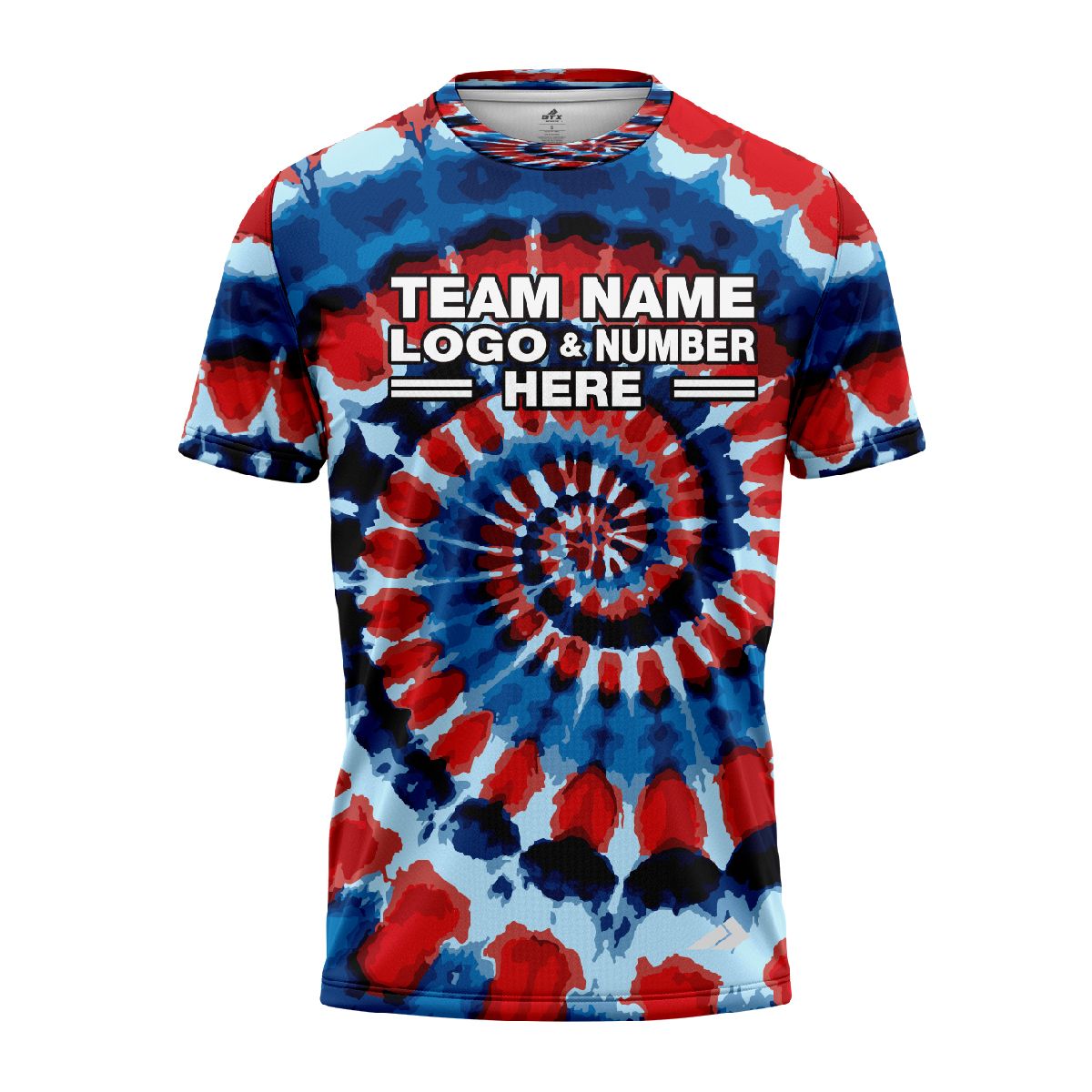 Custom Fully Sublimated Lush Legends Tie Dye Pattern Blue Red Performance Jersey 4065