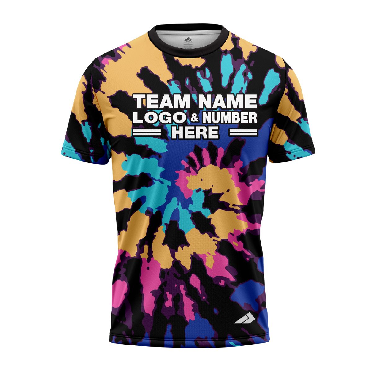 Custom Fully Sublimated Cosmic Crusaders Tie Dye Pattern Multicolor Performance Jersey 4093