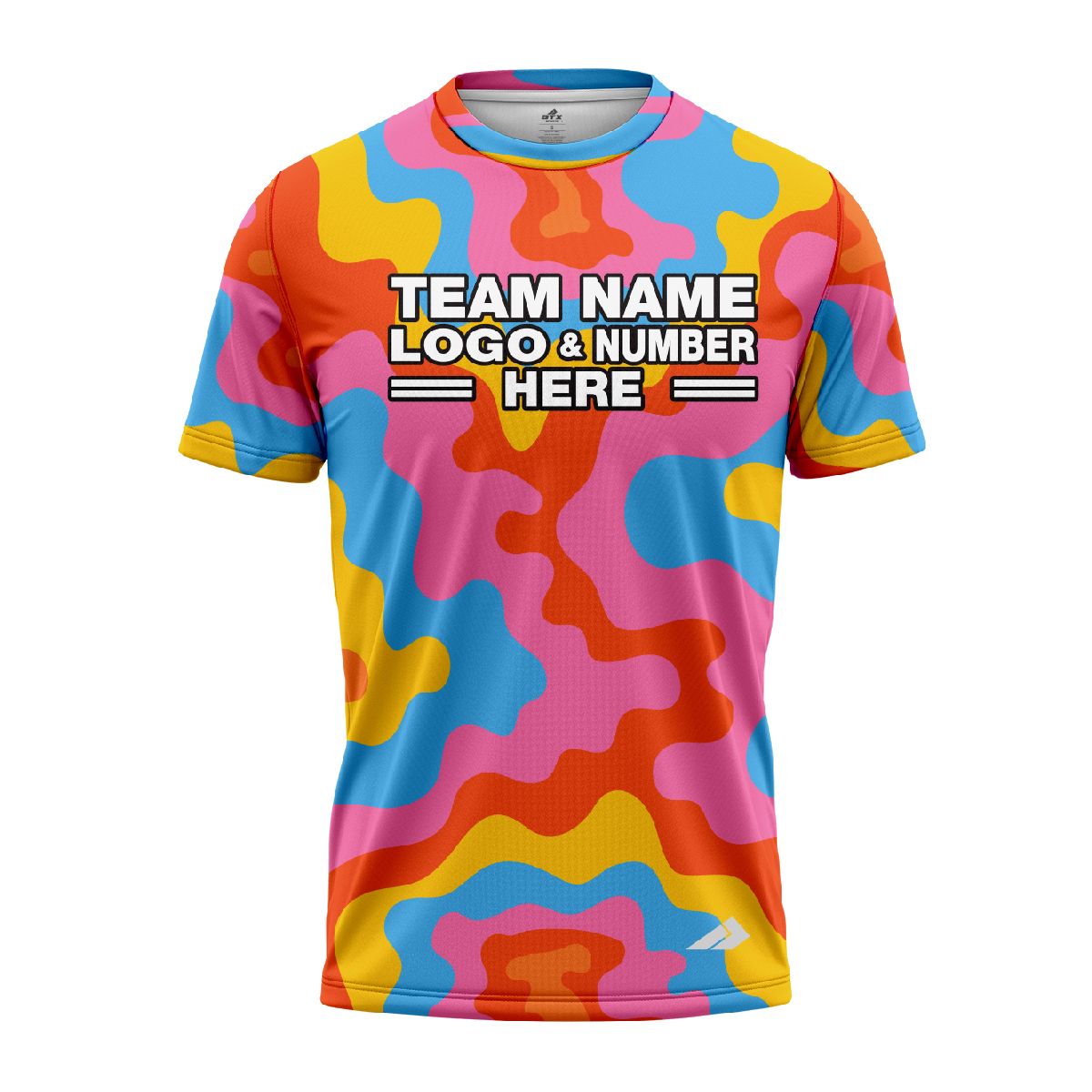 Custom Fully Sublimated Color Clash Tie Dye Pattern Multicolor Performance Jersey 4100