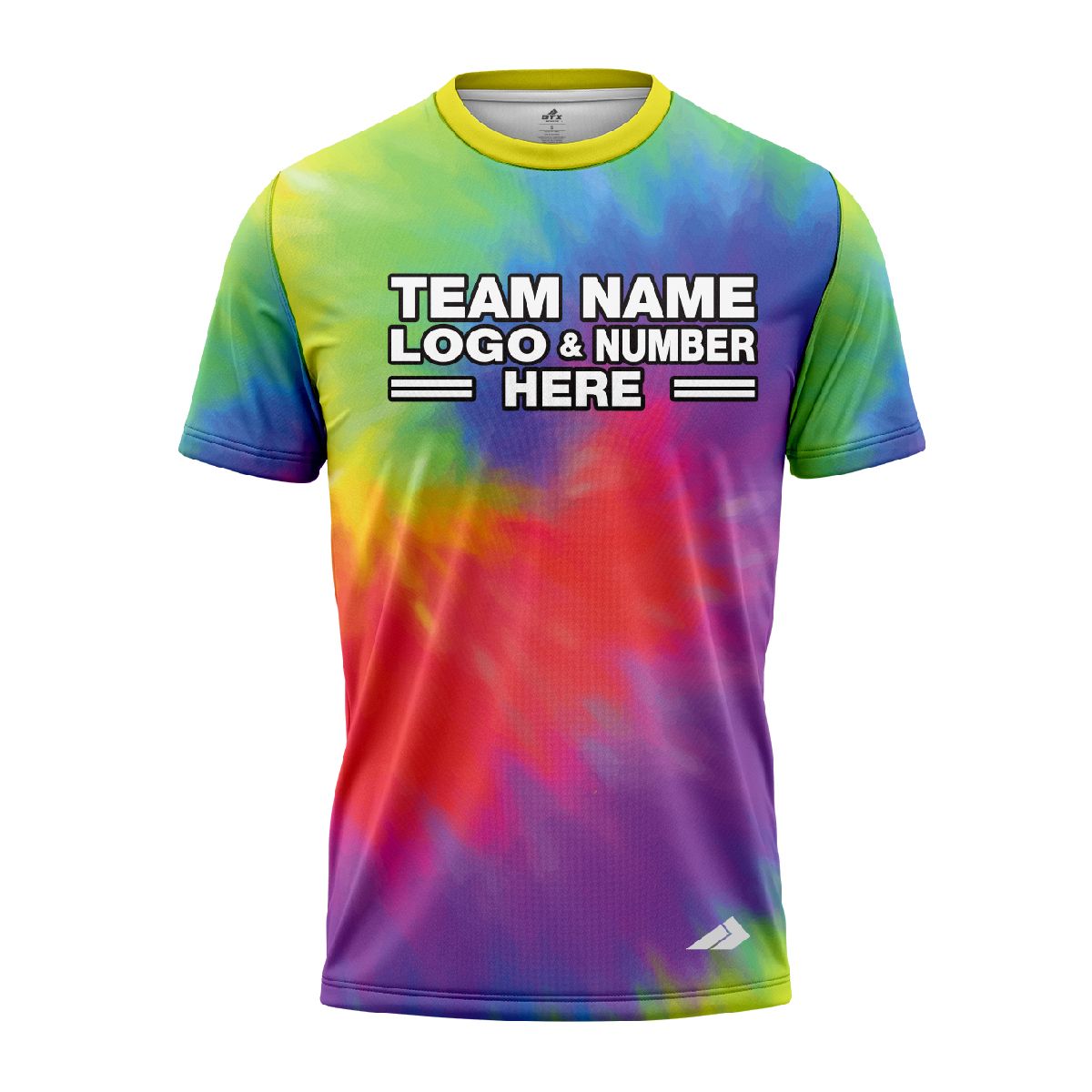 Custom Fully Sublimated Radiant Rebels Tie Dye Pattern Multicolor Performance Jersey 4107