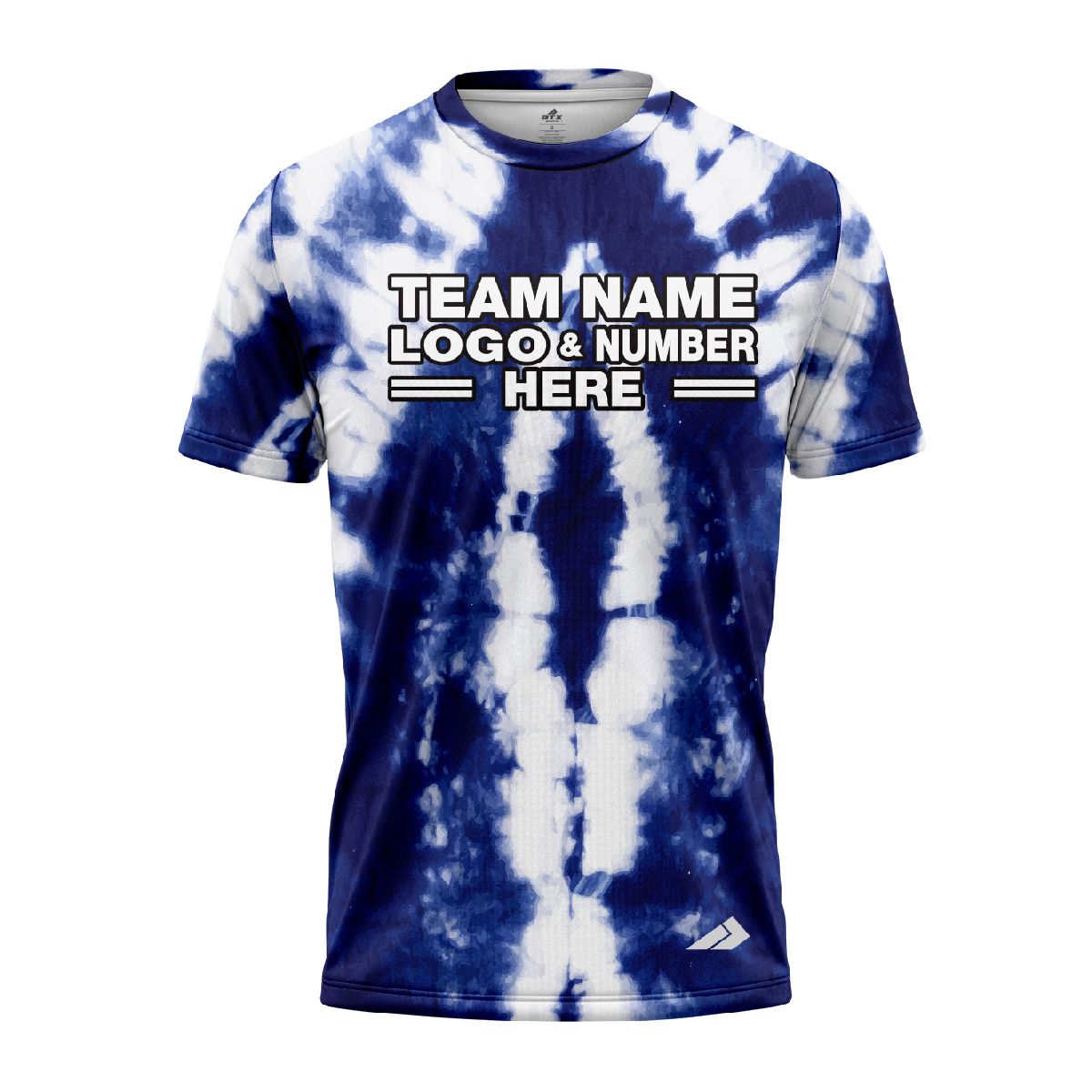 Custom Fully Sublimated Chromatic Tie Dye Pattern White Blue Performance Jersey 4114