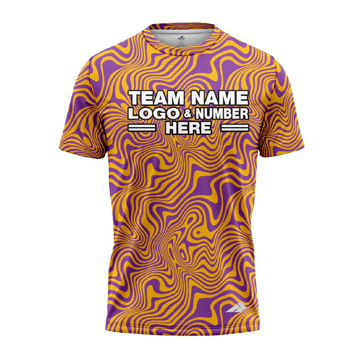 Custom Fully Sublimated Psychedelic Pioneers Tie Dye Pattern Orange Purple Performance Jersey 4121