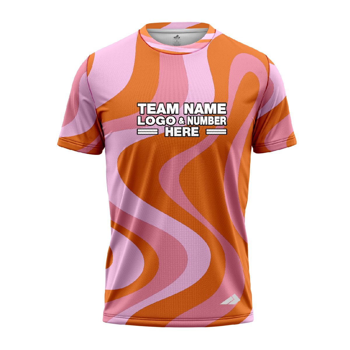 Custom Fully Sublimated Cosmic Crusaders Tie Dye Pattern Orange Pink Performance Jersey 4135