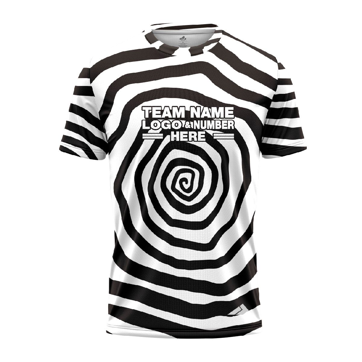 Custom Fully Sublimated Trippy Tie Dye Three Pattern Black White Performance Jersey 4156