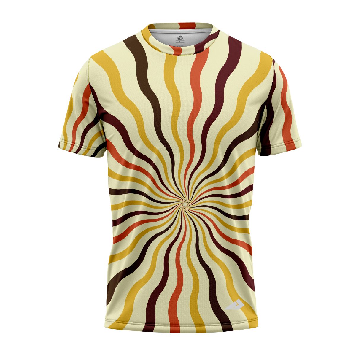 Custom Fully Sublimated Lava Lamp Tie Dye Pattern Orange Yellow Brown Performance Jersey 4163