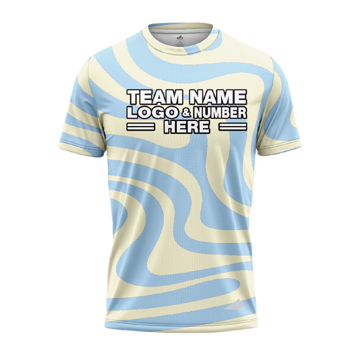 Custom Fully Sublimated Lava Lamp Tie Dye Pattern Orange Yellow Brown Performance Jersey 4170