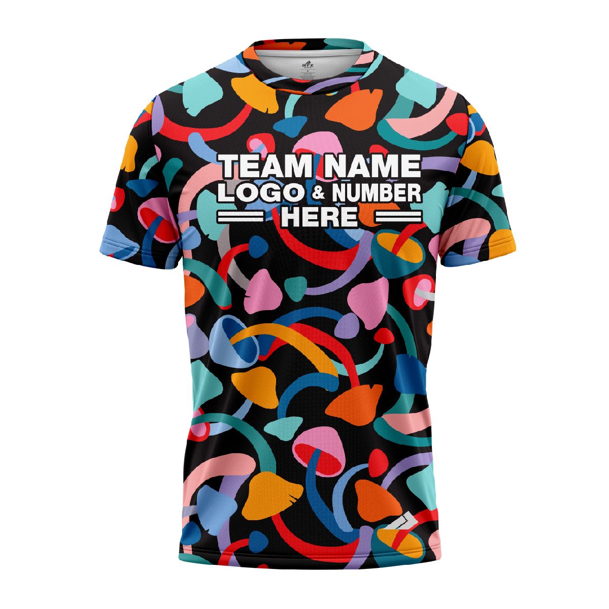 Custom Fully Sublimated Dynamic Shapes Tie Dye Pattern Multicolor Performance Jersey 4261