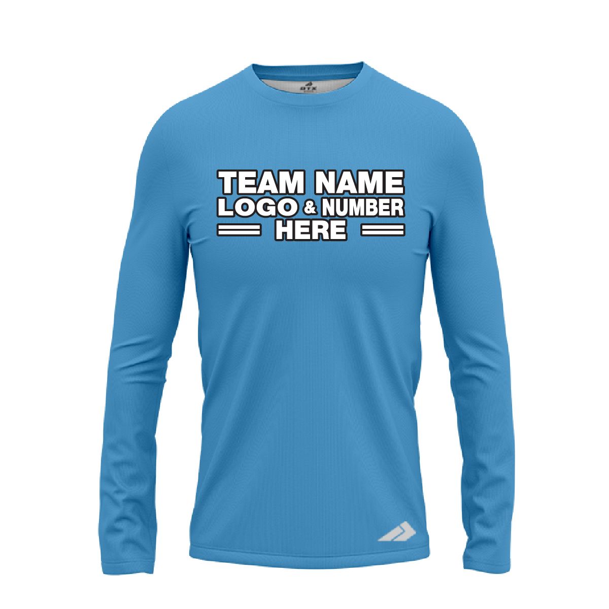 Custom Fully Sublimated Solid I13 Pattern Baby Blue Performance Long Sleeves 5088