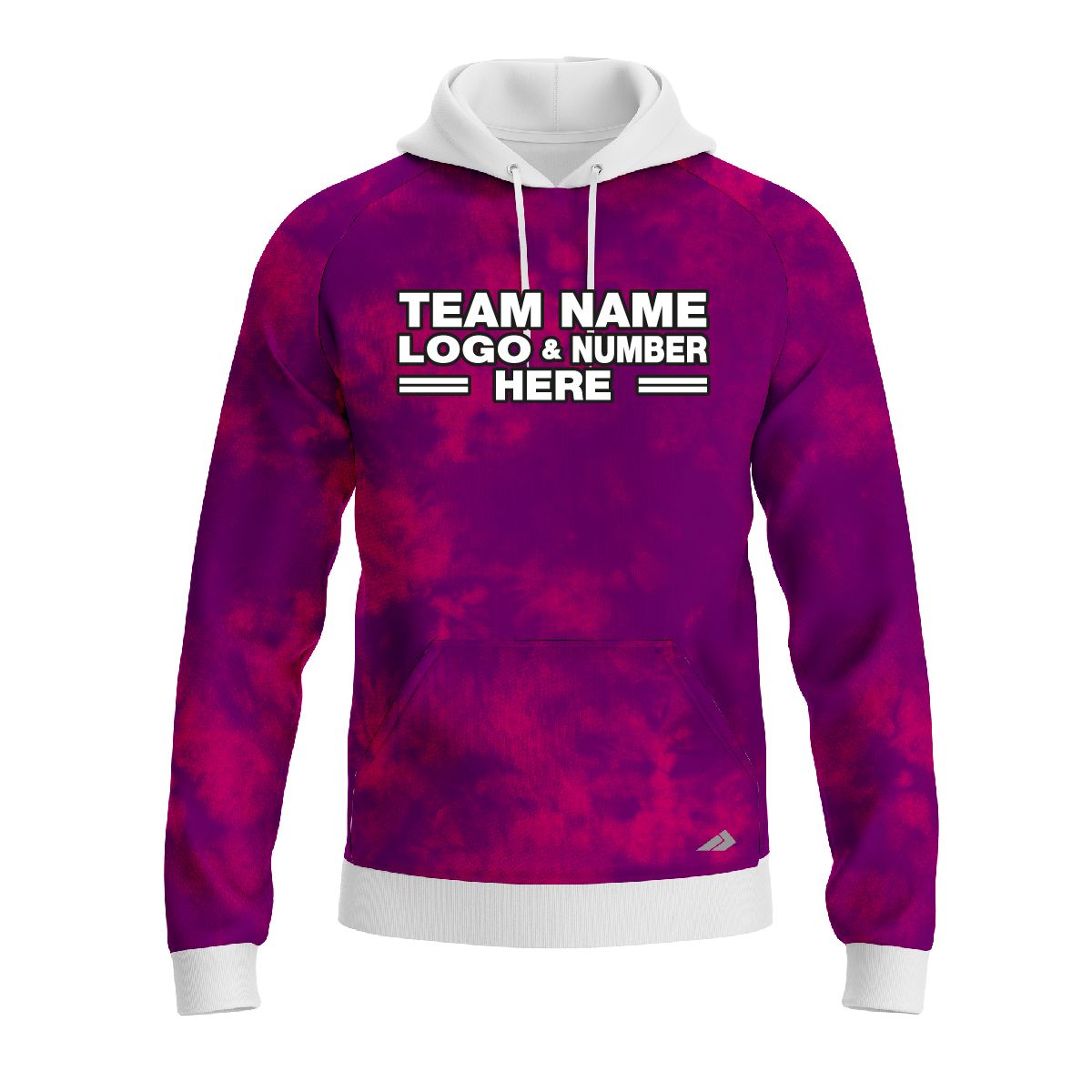 Custom Fully Sublimated Basic Tie Dye Pattern Violet Performance Sports Pullover Hoodie 5212