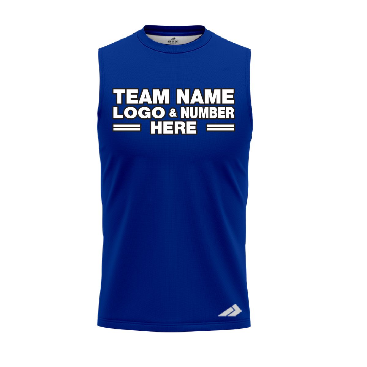 Custom Fully Sublimated Solid I1 Pattern Blue Performance Sleeveless 5260