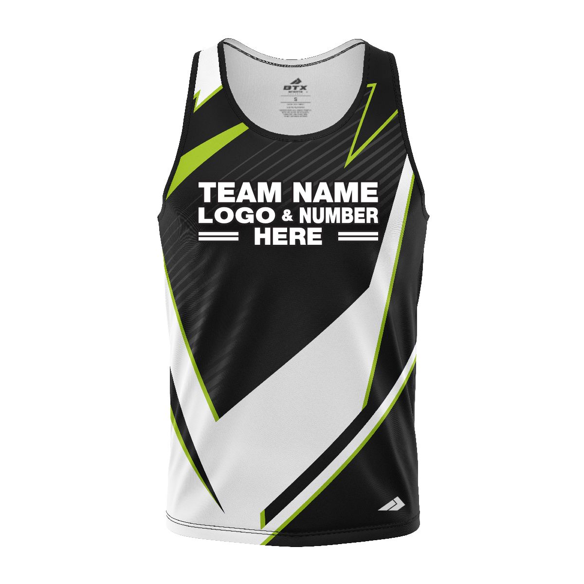 Custom Fully Sublimated Abstract Pattern Black Performance Tank Top 5272