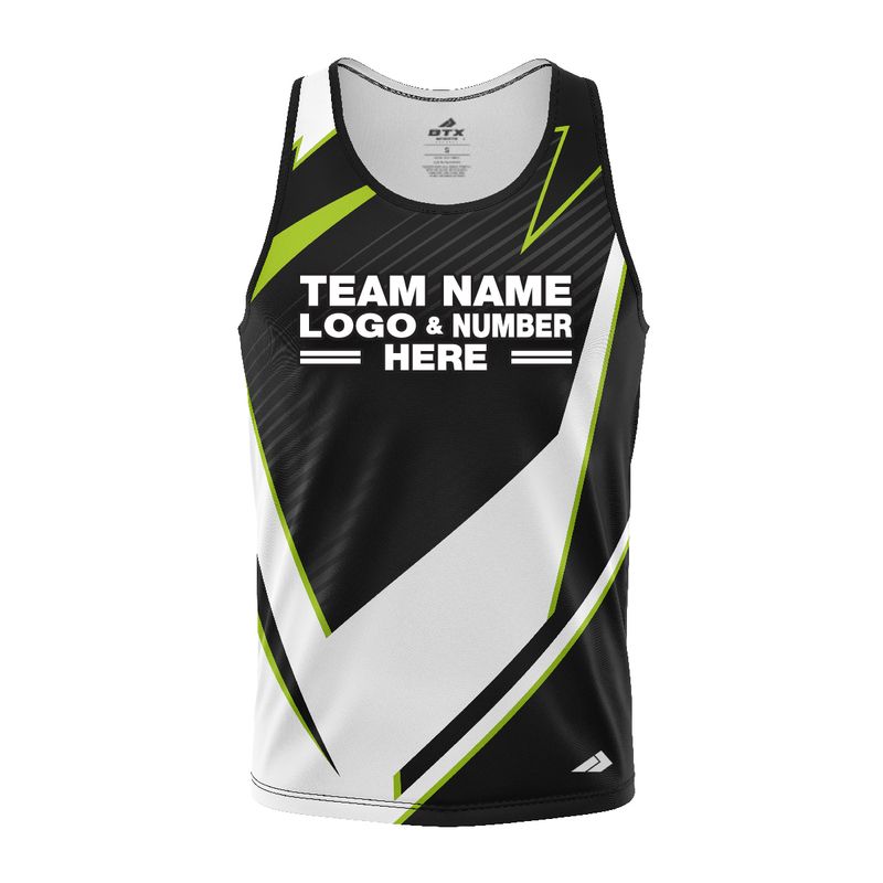Custom Fully Sublimated Abstract Pattern Black Performance Tank Top 5272