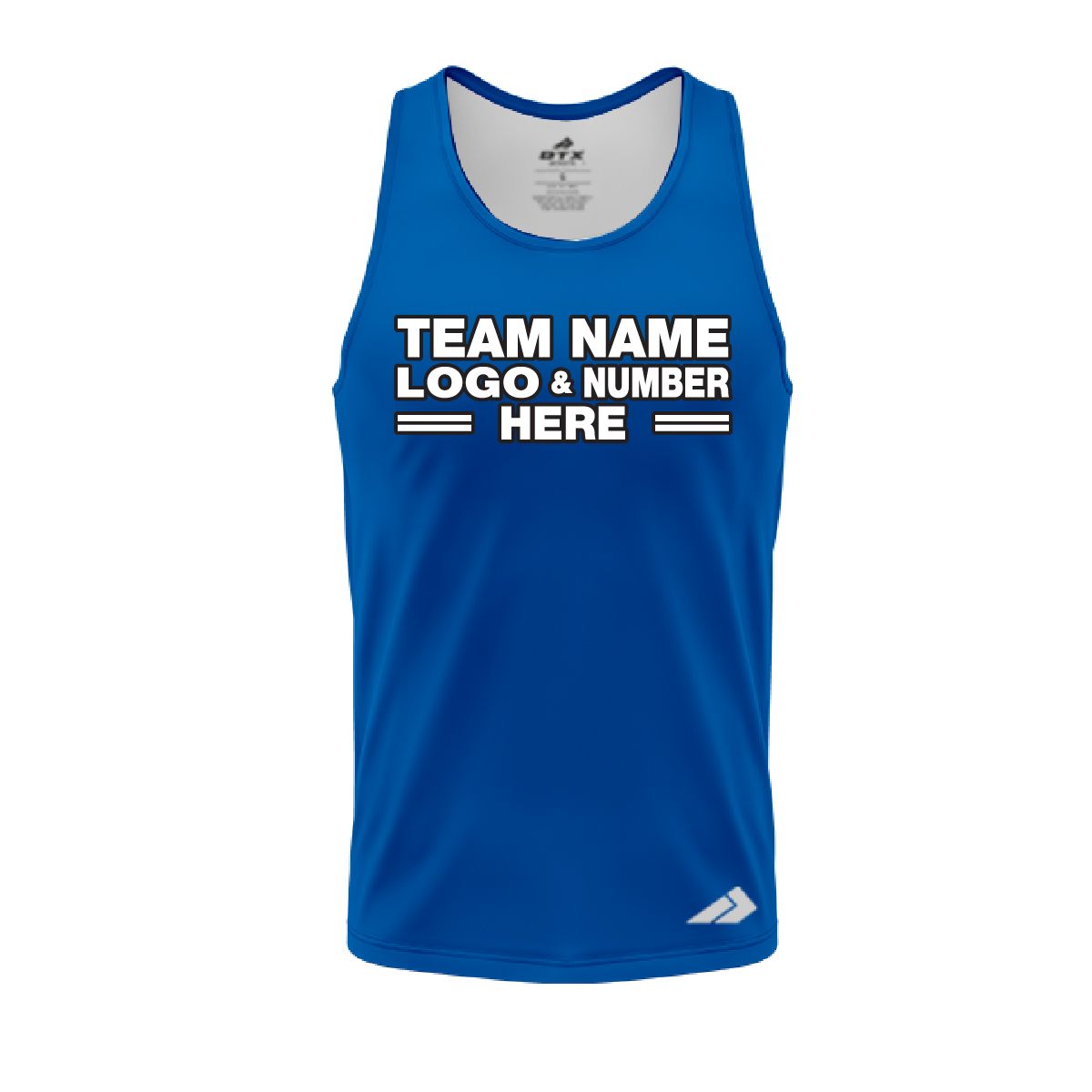 Custom Fully Sublimated Solid NN Pattern Royal Blue Performance Tank Top 5296