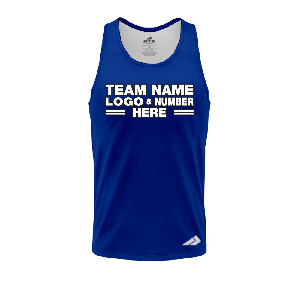 Custom Fully Sublimated Solid I1 Pattern Blue Performance Tank Top 5300