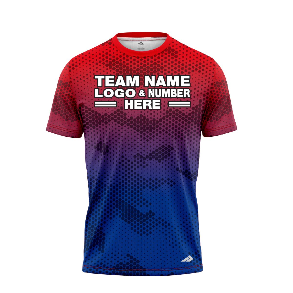 Custom Fully Sublimated Exotic Pattern Red Blue Pink Performance Baseball Softball Jersey 5351