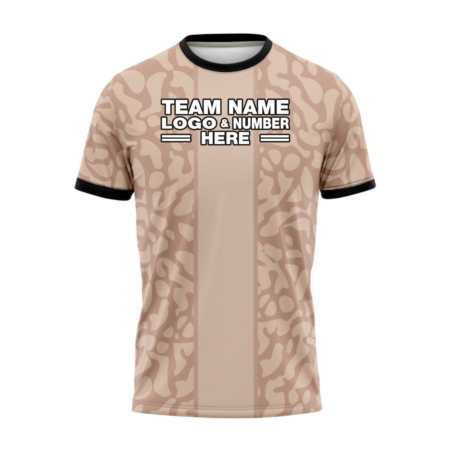 Custom Fully Sublimated Vintage Brown Pattern Performance Soccer Uniform Jersey 00745