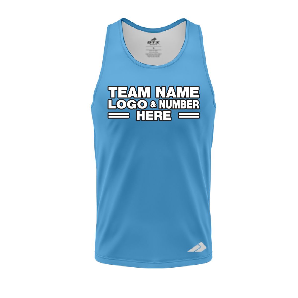 Custom Fully Sublimated Solid I13 Pattern Baby Blue Performance Tank Top 5288