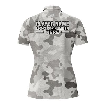 Custom Fully Sublimated Vibrant Camo Pattern Texture Gray