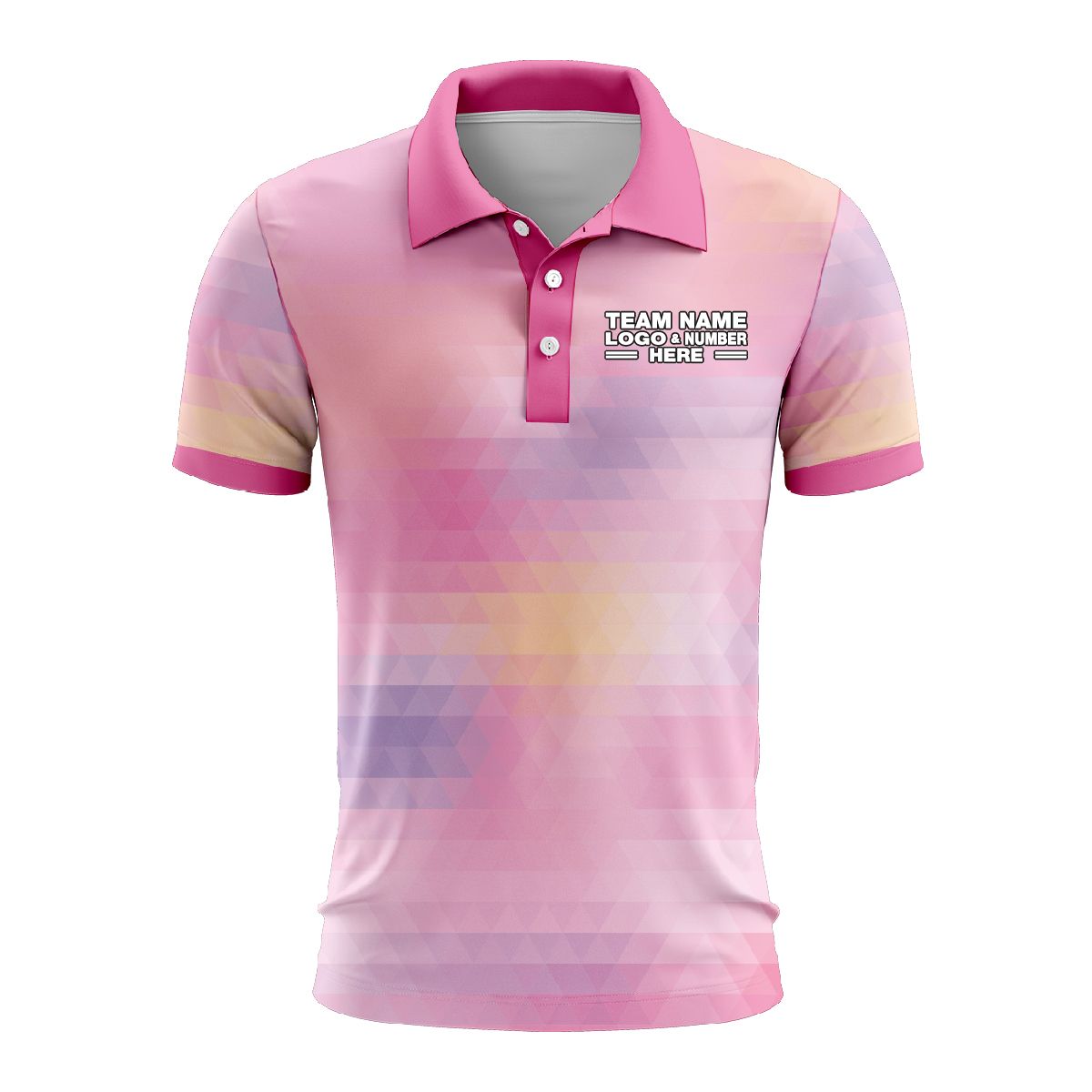 Custom Fully Sublimated Radiant Tie Dye Pattern Multicolor Performance Polo Shirt 6645