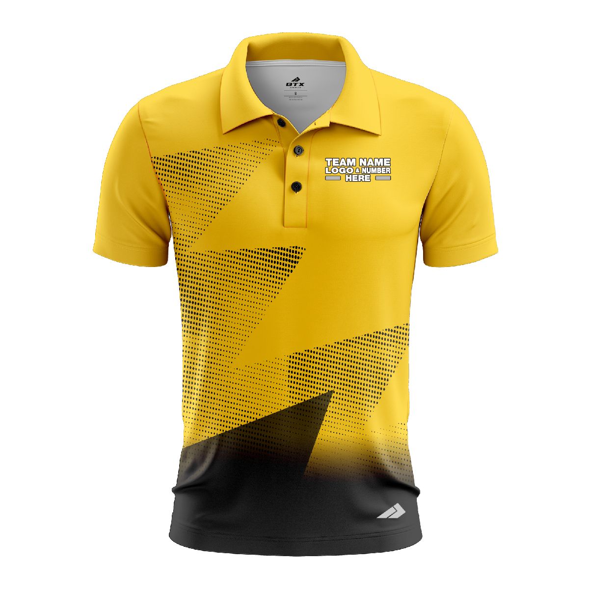 Custom Fully Sublimated Gradient Neon Pattern Yellow Performance Polo Shirt 6729